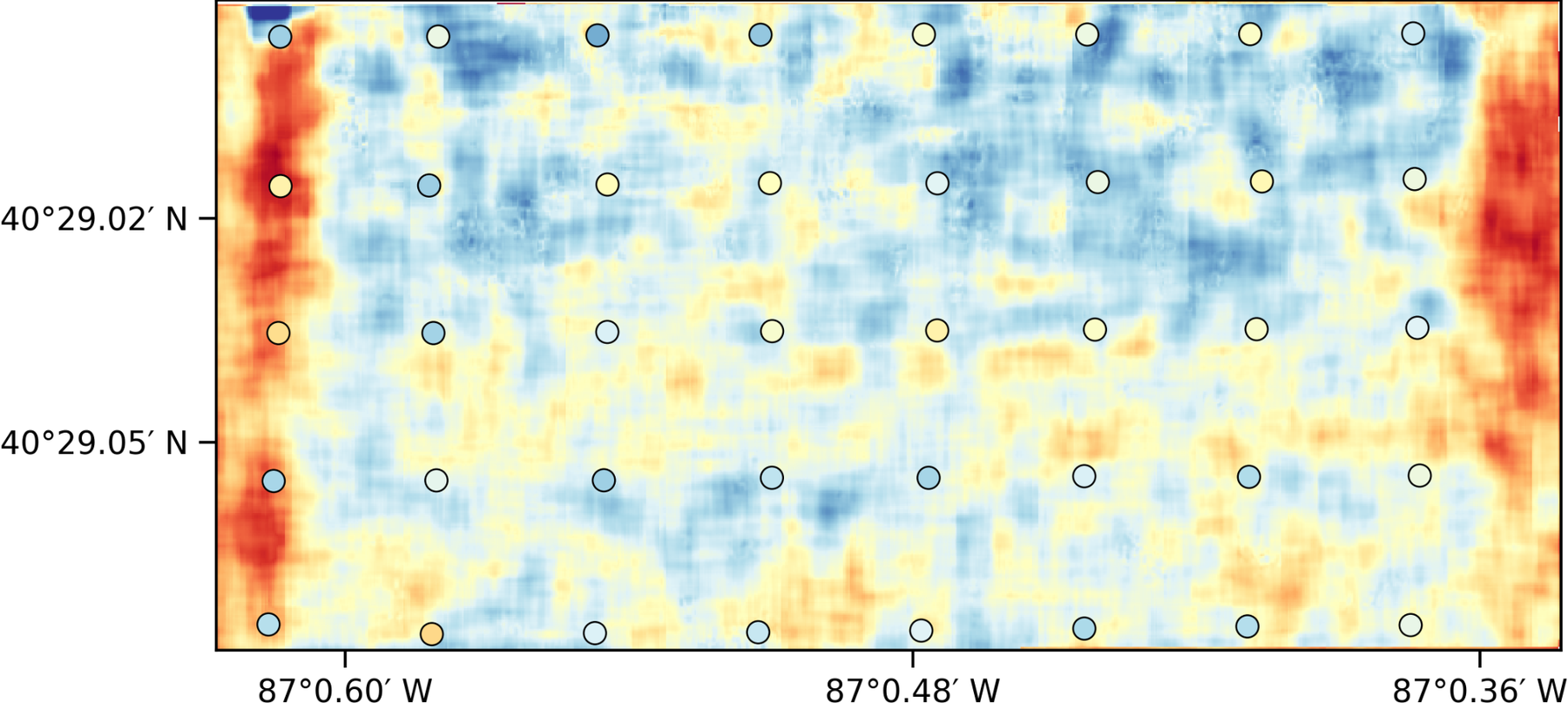 Soil moisture retrieval map
